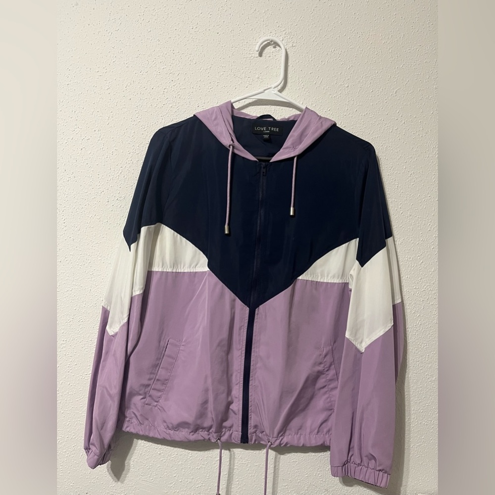 Love Tree Navy and Lavender Jacket